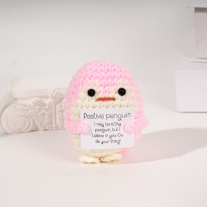 Handmade Crochet phim hoạt hình động vật bức tượng dệt kim panda/ong/Chim Cánh Cụt/Gấu sang trọng búp bê Uplifting thẻ may dệt đồ chơi cho - Product Image 5