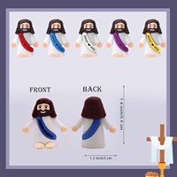 Mini figurines de Jésus en caoutchouc durables, très vendues, prix d'usine, décorations de Pâques, jouets Jésus t'aime pour le jeu de cache-cache