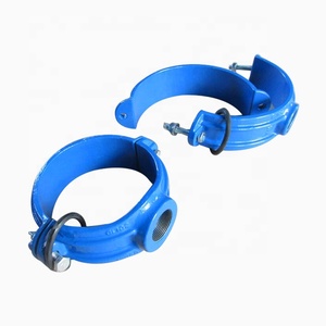 Ductile Iron DI Tapping Saddle <b>Clamp</b> for DCI Ductile Cast Iron Pipe - Product Image 2