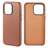 Haute qualité bord complet en cuir véritable coque de téléphone coque arrière coque de téléphone magnétique pour Apple étui pour iPhone 15/16 Pro Max