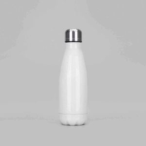 Stainless Steel Vacuum Insulated Water Bottle Minimalist Design Travel Flask Double Wall <b>Thermos</b> White and Silver Colors - Product Image 3