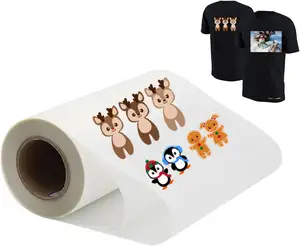 DTF pet film 30cm roll Tinta Branca Imprimível T-shirt Transferência de Calor Antiderrapante Para a3 pet film printer dtf film sheet