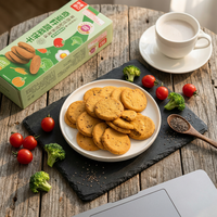 Fabrieksdirecte levering, individueel verpakt, dieetvriendelijke snacks voor kinderen & volwassenen, gezonde groentekoekjes, korte biscuitjes