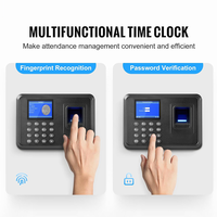 La máquina de tiempo y asistencia de identificación de huellas dactilares es adecuada para la Oficina Soporte Pantalla de 25 idiomas y 22 entradas de teclado