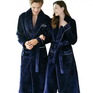 Girls fleece hooded hotel high quality thermal de mariage robe bathrobe with collar