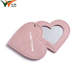 Wholesale Popular Pink Heart Shape Cute Portable Rotary Pocket <b>Mirror</b> - Product Image 4