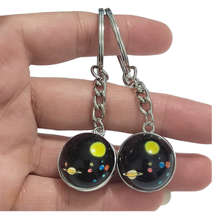 Trendy Bag Accessory Gift Colorful Glass Time Gem Keychain Zodiac Gemstone Keychain
