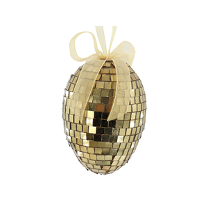 New Design Silver Reflection Easter Mirror Eggs Disco Mirror Eggs <strong>Ornaments</strong> Glass Easter Egg Hanging Decorations