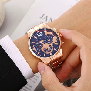 Montre-bracelet à quartz de luxe pour homme, numérique, avec éclairage nocturne, aiguille, mode simple, antique, en acier inoxydable, étanche, unisexe, vente chaude - Product Image 1