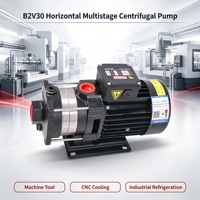 Pompe centrifuge multi-étages horizontale en acier inoxydable 0,8 CV haute pression pour tour CNC, réfrigération industrielle, irrigation
