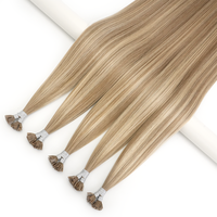 Extensions de cheveux humains de luxe à pointe plate Y Micro Link, vente en gros