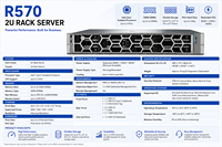 Servidor en Rack R570 2U, Intel Xeon 6, DDR5, PCIe Gen5, Servidor de Almacenamiento Empresarial con IA