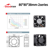 SnowFan 8038 80*80*38MM 12V 24 48V DC Ventilateur à haut débit d'air de haute qualité