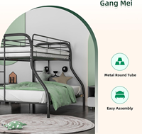 Lits superposés modernes en métal noir sur mesure de Chine, tailles Queen, pour chambre à coucher et salon