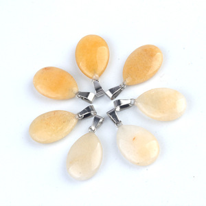 Nouvel Arrivage DIY : Pendentif Goutte Plate en Agate Fauve Style Pierres Naturelles de Guérison pour Collier Tricoté à la Main – Idéal Cadeau - Product Image 5