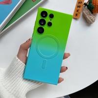 Nouveau Design étui pour Samsung S24 Ultra Silicone avec Film de lentille Protection magnétique étui de téléphone pour Samsung S23 Ultra étui