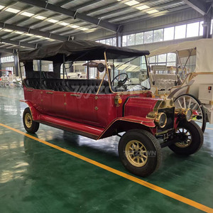 Voiture électrique de tourisme vintage ouverte et aérée, confortable et orientée vers le confort, chariot de visite rétro relaxant pour les excursions panoramiques en extérieur - Product Image 3