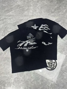 أعلى جودة جودة الهيب هوب الجحيم تي شيرت نجمة الوزن الثقيل بين الجميح تي شيرت طباعة Dtg من نوع واحد ملابس الشارع حجم كبير الجحيم تي شيرت نجمة - Product Image 1