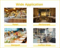 Gastronomie-Schneidestation mit Staubschutzabdeckung, Lampe und 2 Heizplatten – Speisenwärmer für Hotels und Restaurants, inklusive Schneidebrett
