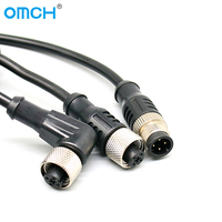 OMCH M12 4-Pin PVC Aviation Inserts Câble Capteur Connecteur Mâle/Femelle 2M 5M Vis Plug Connect Clovet