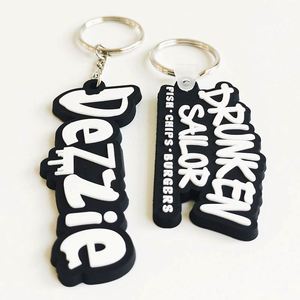 Wholesale 2D /3D Custom Shaped Soft Rubber Pvc Keychain with Your logo Name - Product Image 5