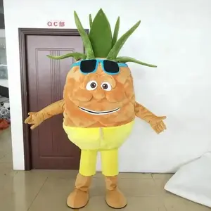 Funtoys MOQ 1 PIECE hot sale Custom made pineapple mascot costumes adult size ananas mascot design for sale