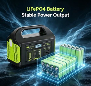 Station d'alimentation 500W 461Wh avec batterie LiFePO4, lampe torche externe, générateur solaire portable pour le camping (solaire en option) - Product Image 2