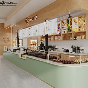 Phong cách hiện đại tùy chỉnh thiết kế nội thất quán cà phê bán lẻ hiển thị cửa hàng cà phê hiển thị đồ nội thất hiện đại quán cà phê thiết kế truy cập - Product Image 2