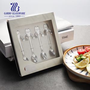 Cuchara de té en forma de gato para niños, de acero inoxidable, con dibujos animados, 304 - Product Image 1