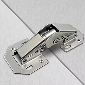 Charnière de porte FGA 3 pouces à fermeture douce, nickel, forme pont/grenouille, montage en surface sans perçage, 90 degrés, pour armoire de cuisine, salon - Product Image 5