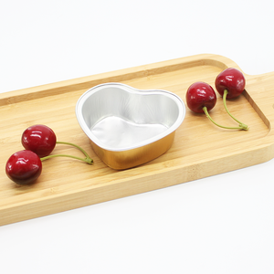 LOKYO récipients pour aliments chauds or soupe bol personnalisé en forme de coeur tasse gobelets en aluminium jetables - Product Image 1