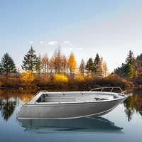 Kinocean J520 Nouveau ponton en aluminium Jet Boat Jon Boat Bateaux de pêche à l'achigan avec volant et console à vendre