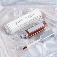 Gloss à lèvres transparent scintillant lumineux avec applicateur LED et miroir, gloss à lèvres LED, marque privée