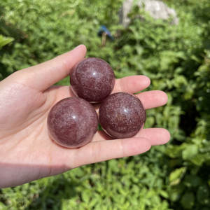 Esfera de cristal de cuarzo rojo natural al por mayor, bola de piedra preciosa curativa de alta calidad para decoración del hogar - Product Image 4