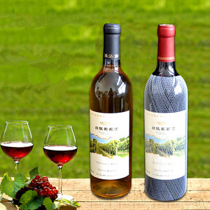 Bolsa de botella de red de almacenamiento con cubierta roja de PE para evitar bebidas, decoración de embalaje, accesorios para vino - Product Image 5