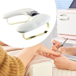 Sang trọng chuyên nghiệp hai tay hình chữ U móng tay Gối mềm PU làm móng tay đệm có thể tháo rời khung nhựa di động cánh tay phần còn lại - Product Image 3