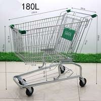 Chariot de supermarché de vente directe d'usine personnalisé chariot de supermarché chariot de grande capacité chariot de commodité de propriété