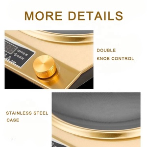 Fornello a induzione da 3500w con controllo della manopola della cassa in acciaio inossidabile fornello riscaldante a induzione di grande potenza - Product Image 3