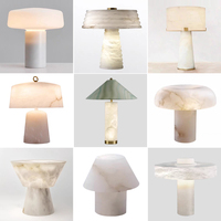 Lampe de bureau moderne en marbre chambre à coucher chevet petite veilleuse salon bureau d'étude bureau de lecture designer lampe champignon albâtre