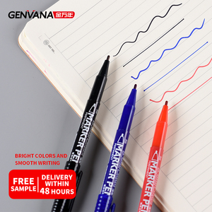 Genvana vĩnh viễn Bút Đánh Dấu siêu tốt fibre-Tip Bút chuyên dầu dựa trên đôi đầu Bút đánh dấu vĩnh viễn để đánh dấu - Product Image 2