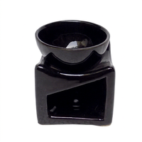 Vente en gros Rana Overseas – Brûleur d'huiles essentielles carré en céramique noire personnalisé, lampe aromatique, porte-bougie chauffe-plat, cadeau de mariage