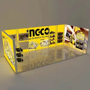 Floor-to-ceiling Frameless LED Trade Show Light BoxAdvertising Booth Displaying Tension Fabric Background SEG Pop-up LEDbacklit