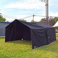 Tente gonflable portative d'air de coton extérieur de grand espace direct d'usine avec l'auvent pour le camping