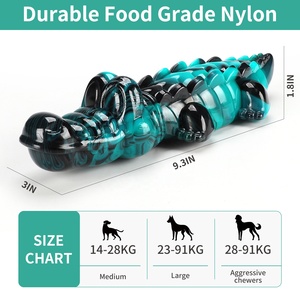 Nouveau jouet à mâcher pour chien en nylon en forme <span class=keywords><strong>de</strong></span> crocodile, extra-durable, texturé, saveur bœuf, parfait pour nettoyer les dents et les gencives du chien, os résistant pour chien - Product Image 2