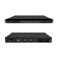 Mini PC 10Gb Generasi ke-13 Perangkat Industri Port SFP 8 X 10G USB Perangkat Keras Keamanan Pfsense Rak 1U Firewall yang Dipasang di Rak