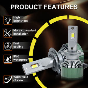 Phare avant à LED 150W M9 Pro à faisceau haut/bas H1/H4/H7/H11/9006 étanche 6500K 20000 Lumens 12V universel pour voitures - Meilleures ventes - Product Image 5