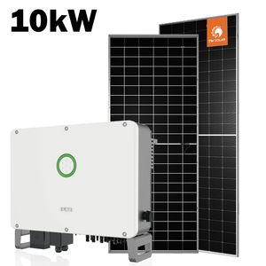 10kW Hybrid Inverter 620-640W Solar Panels Dual MPPT Three-Phase Grid-Tied Residential PV Kit 97.6% Efficiency IP65 Protection