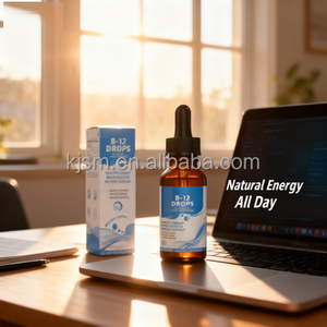 טיפות ויטמין <span class=keywords><strong>B12</strong></span> בטעם דובדבן אורגני - תכולה גבוהה, תומך בבריאות המוח והתאוששות הדם, מינון 2 מ\\\"ל - Product Image 2