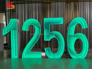 Luz LED SMOOTH 0 a 9 Infinite Abyss Vision con letras y números RGB, números arábigos iluminados para decoración de fiestas - Product Image 2