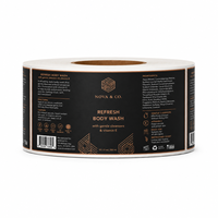 Étiquettes personnalisées pour sérum, autocollants métalliques étanches en cuivre/or pour cosmétiques, pour flacons compte-gouttes/lotion/pots, étiquettes adhésives pour emballage